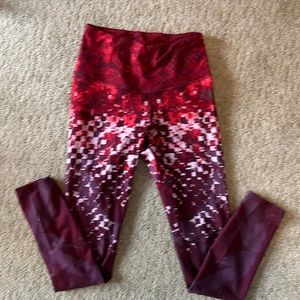 The North Face red printed high waist leggings